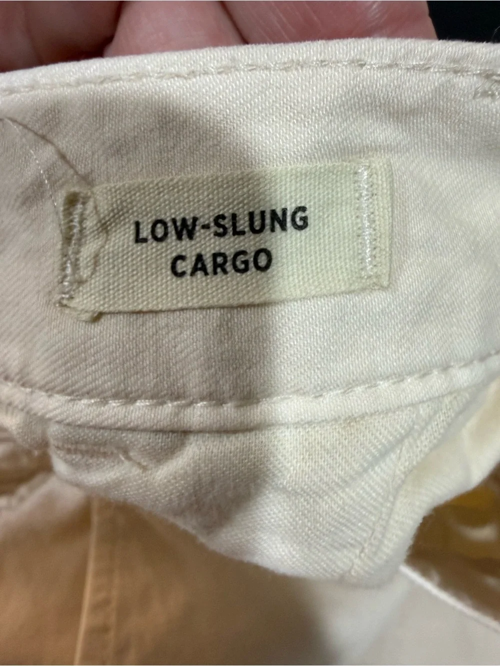 Madewell Low-Slung Straight Cargo Pants Size 24 French Vanilla Cream Utility